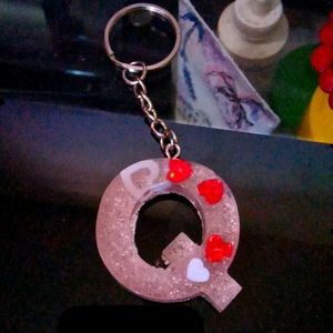 Letter Q keychain